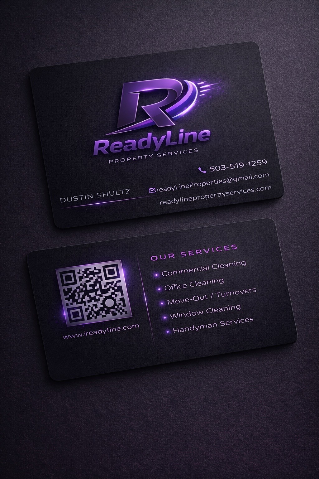 ReadyLine business card render